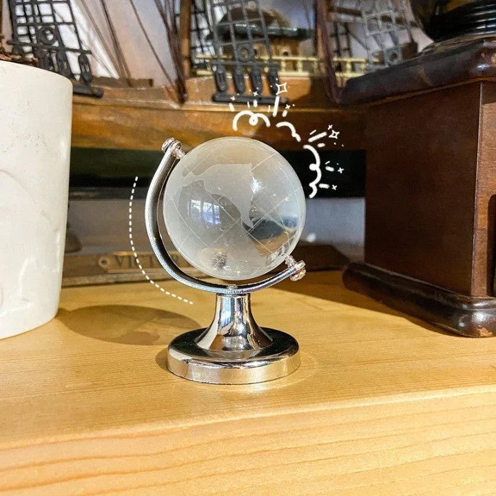 Crystal Transparent Miniature Glass Earth Globe at $19.97 from Truemartin