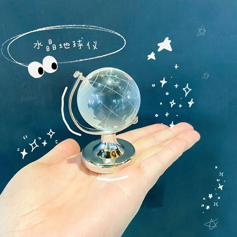 Crystal Transparent Miniature Glass Earth Globe at $19.97 from Truemartin