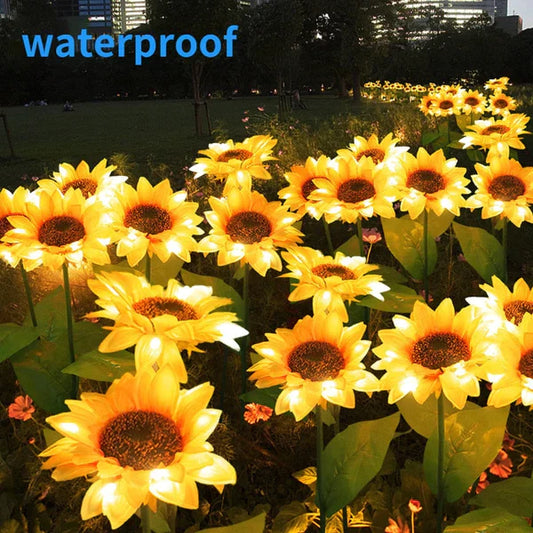 Sunflower Waterproof Solar Led Garden Lights at $14.97 only from Truemartin