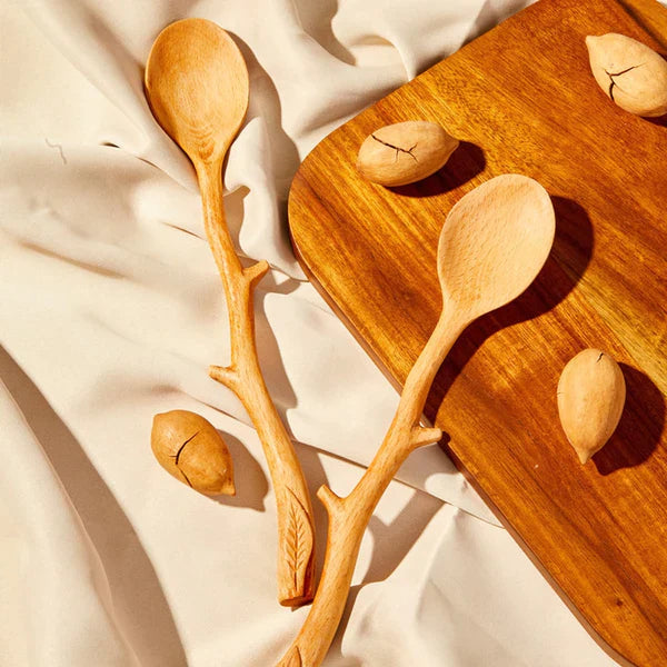 BRANCH SHAPED WOODEN SPOONS at $11.47 only from Truemartin