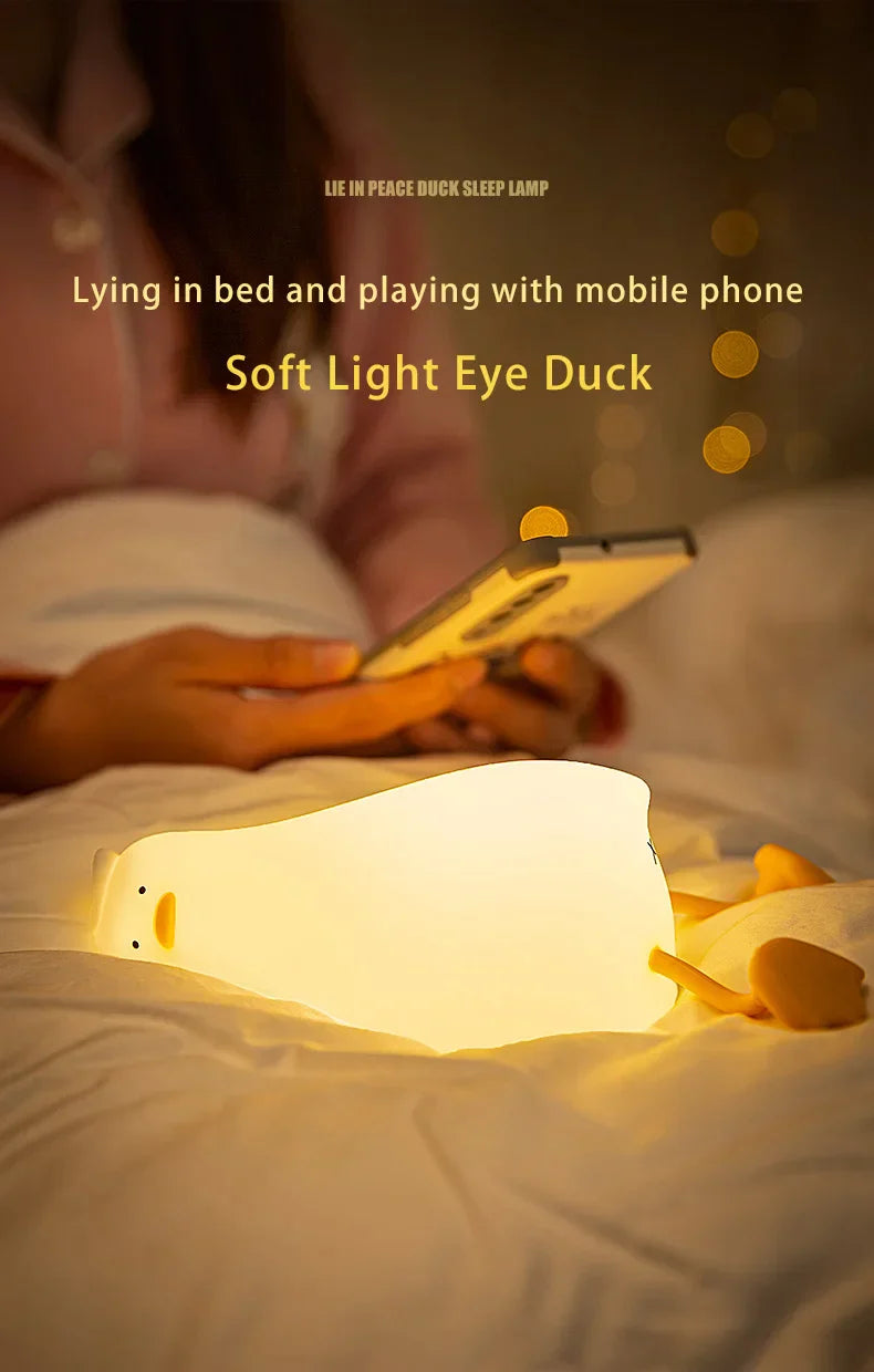 Rechargeable Silicone Squishy Duck Lamp at $19.97 from Truemartin