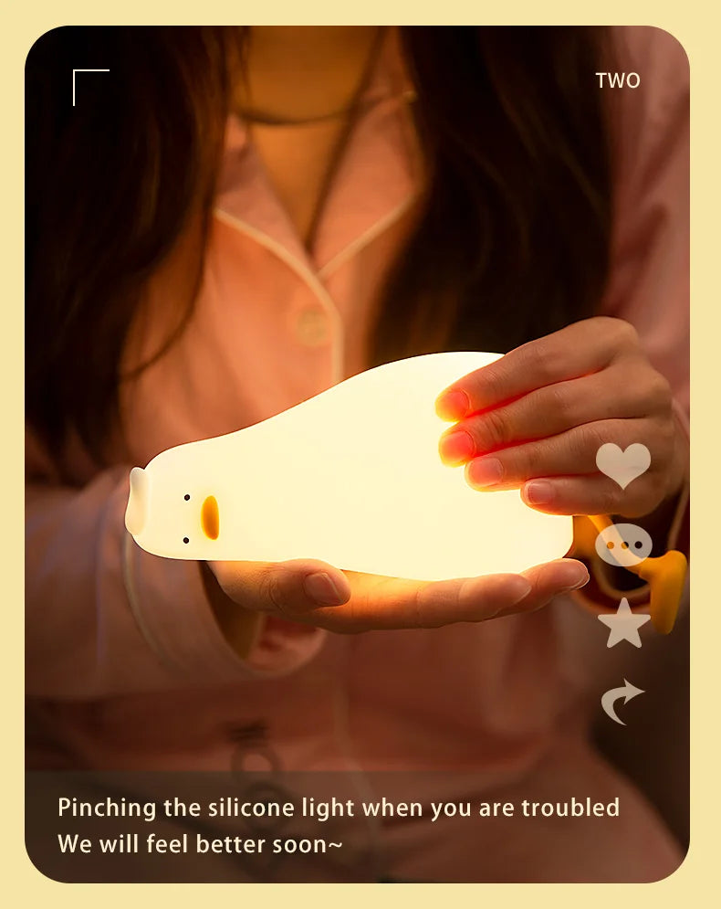 Rechargeable Silicone Squishy Duck Lamp at $19.97 from Truemartin