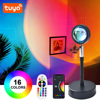 16 Colors Bluetooth Sunset Lamp Projector at $39.97 from Truemartin